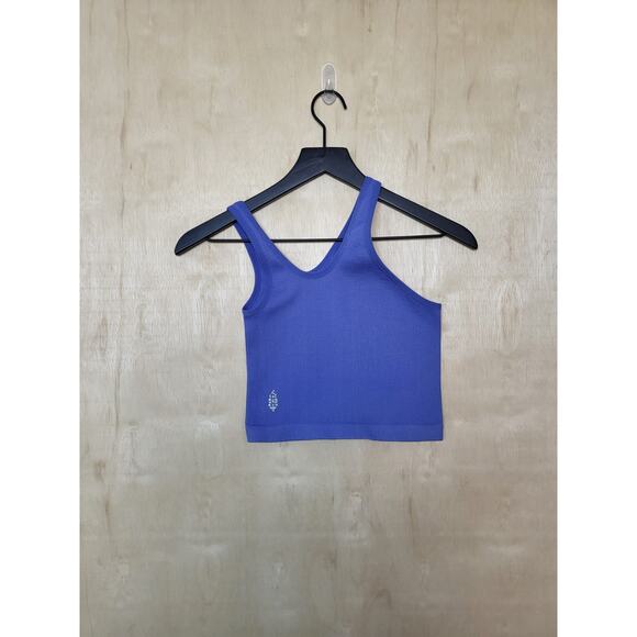 Free People Tops - Size:XS/S Free People Movement Periwinkle Ribbed Crop Tank Top